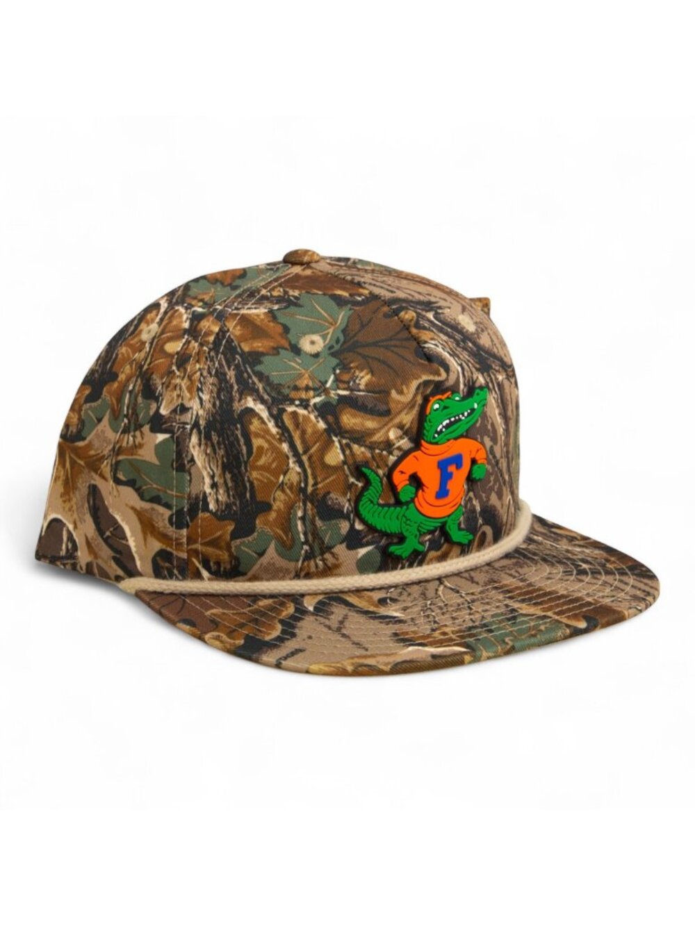 Florida Gators Retro Albert 3D Umpqua Rope Hat- Realtree Advantage/ Khaki - Picture 2 of 3